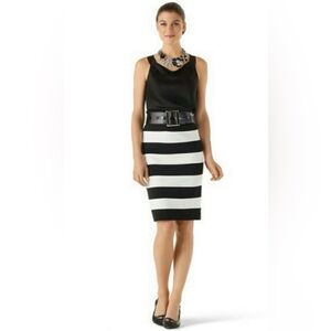 White House Black Market Striped Pencil Skirt-Size 4